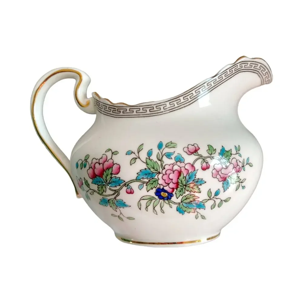 Vintage Aynsley England Bone China Creamer Indian Tree Pattern 1173 1930s RARE